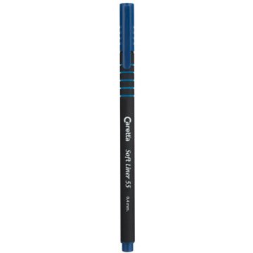CARETTA 55 Soft Liner Keçeli Kalem, Mavi - Siyah