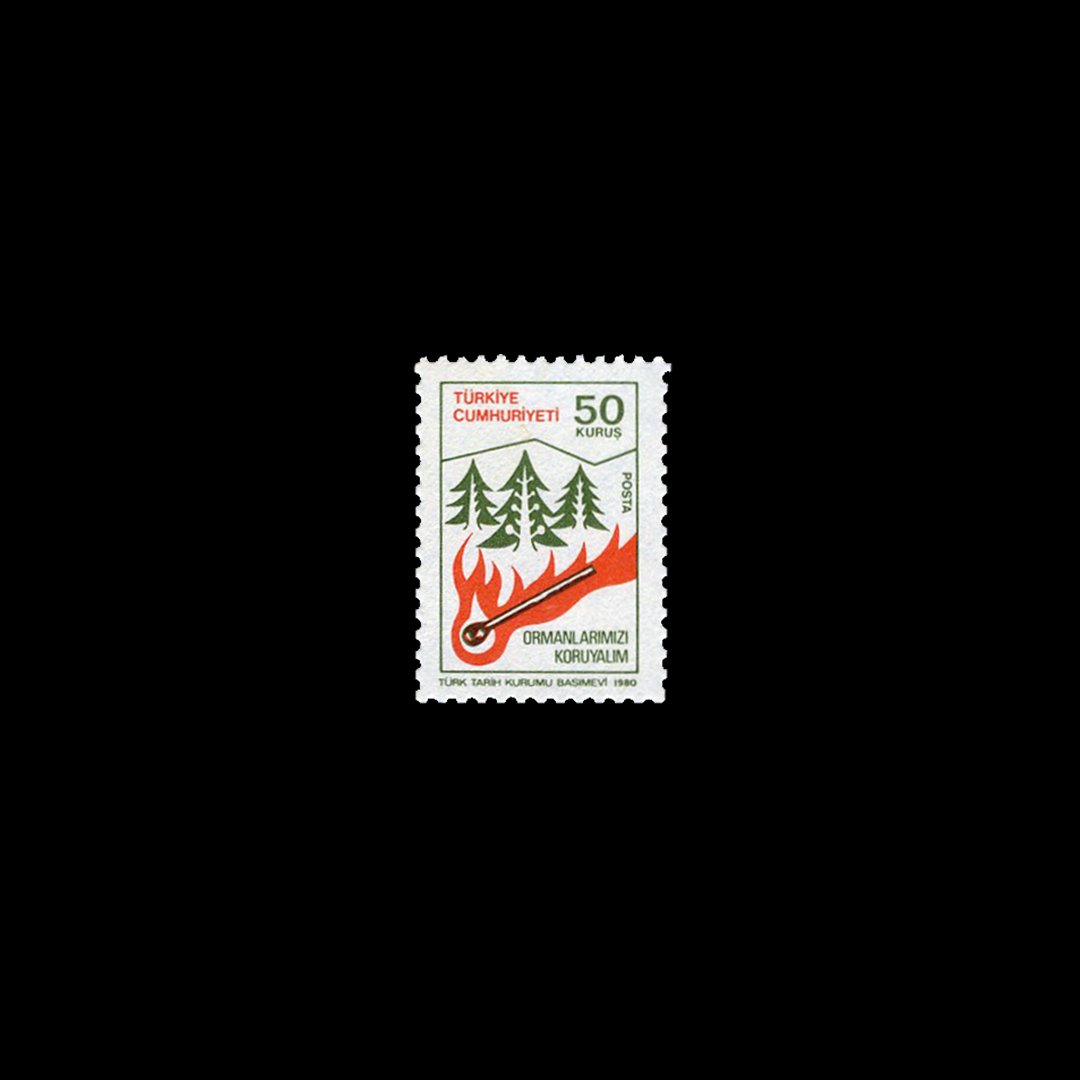 Orman Konulu Sürekli Seri (3 Temmuz 1980) - Türkiye Cumhuriyeti Pul Koleksiyonu