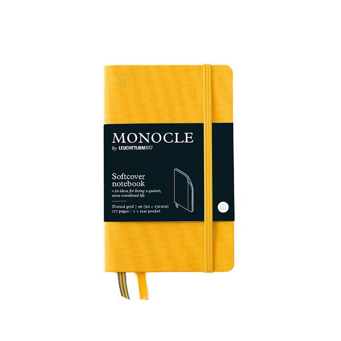 Leuchtturm1917 Monocle Serisi, Yumuşak Kapak, 192 Numaralandırılmış Sayfa, Noktalı A6 (90 x 150 mm) - Sarı