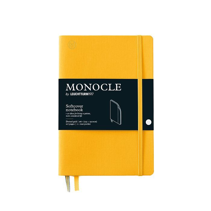 Leuchtturm1917 Monocle Serisi, Yumuşak Kapak, 192 Numaralandırılmış Sayfa, Noktalı B6+ (125 x 190 mm) - Sarı