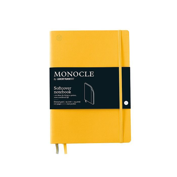 Leuchtturm1917 Monocle Serisi, Yumuşak Kapak, 192 Numaralandırılmış Sayfa, Noktalı B5 (178 x 254 mm) - Sarı