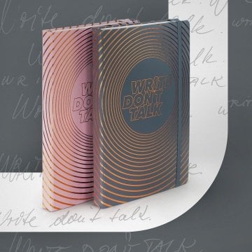 Leuchtturm1917 Write, don't talk Temalı Not Defteri, A5 (Orta Boy), 251 Noktalı Sayfa, Sert Kapak,