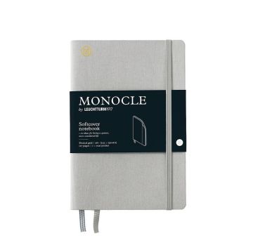 Leuchtturm1917 Monocle Serisi, Yumuşak Kapak, 192 Numaralandırılmış Sayfa, Noktalı B6+ (125 x 190 mm) - Açık Gri