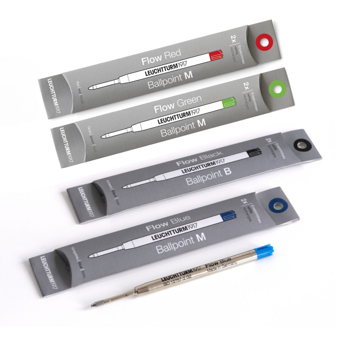 Leuchtturm1917 Drehgriffel Nr. 1, Tükenmez Kalem Yedeği, 2'li Paket,