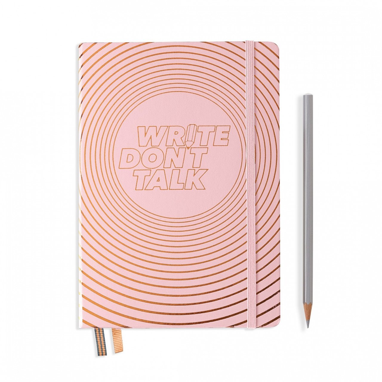 Leuchtturm1917 Write, don't talk Temalı Not Defteri, A5 (Orta Boy), 251 Noktalı Sayfa, Sert Kapak, Pudra