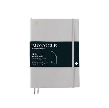 Leuchtturm1917 Monocle Serisi, Yumuşak Kapak, 192 Numaralandırılmış Sayfa, Noktalı B5 (178 x 254 mm) - Açık Gri