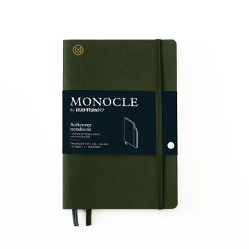 Leuchtturm1917 Monocle Serisi, Yumuşak Kapak, 192 Numaralandırılmış Sayfa, Noktalı B6+ (125 x 190 mm) - Zeytin Yeşili