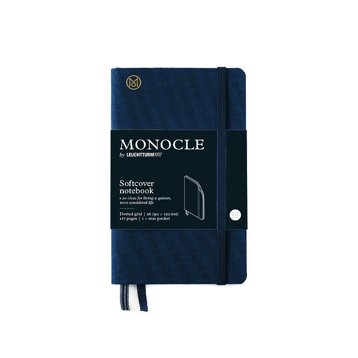 Leuchtturm1917 Monocle Serisi, Yumuşak Kapak, 192 Numaralandırılmış Sayfa, Noktalı A6 (90 x 150 mm) - Lacivert