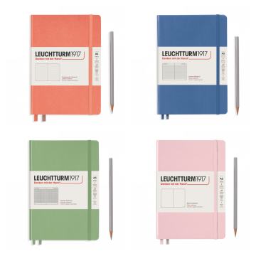 Leuchtturm1917 Not Defteri Orta Boy (A5), Pastel Tonlu Sert Kapak, 251 Numaralandırılmış Sayfa,