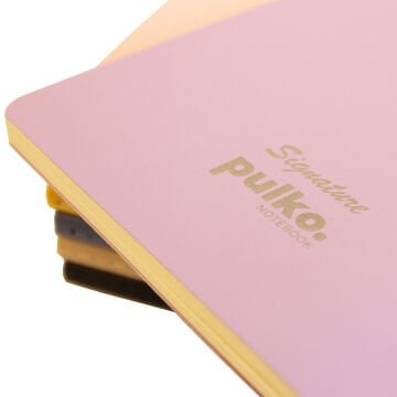 PULKO Notebook Signature Not Defteri, Terzi Dikiş, 90gr. Ivory, Düz, (0750), 200x280mm / (96 Sayfa) - Siyah