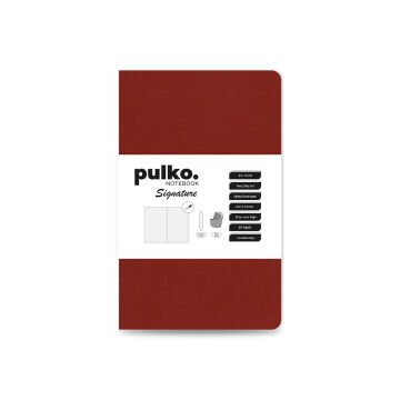PULKO Notebook Signature Not Defteri, Terzi Dikiş, 90gr. Ivory, Düz, (0750), 90x140mm / (64 Sayfa) - Kırmızı