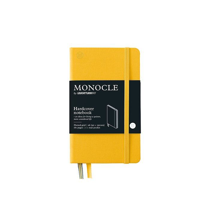 Leuchtturm1917 Monocle Serisi, Sert Kapak, 192 Numaralandırılmış Noktalı Sayfa, A6 (90 x 150 mm) - Sarı