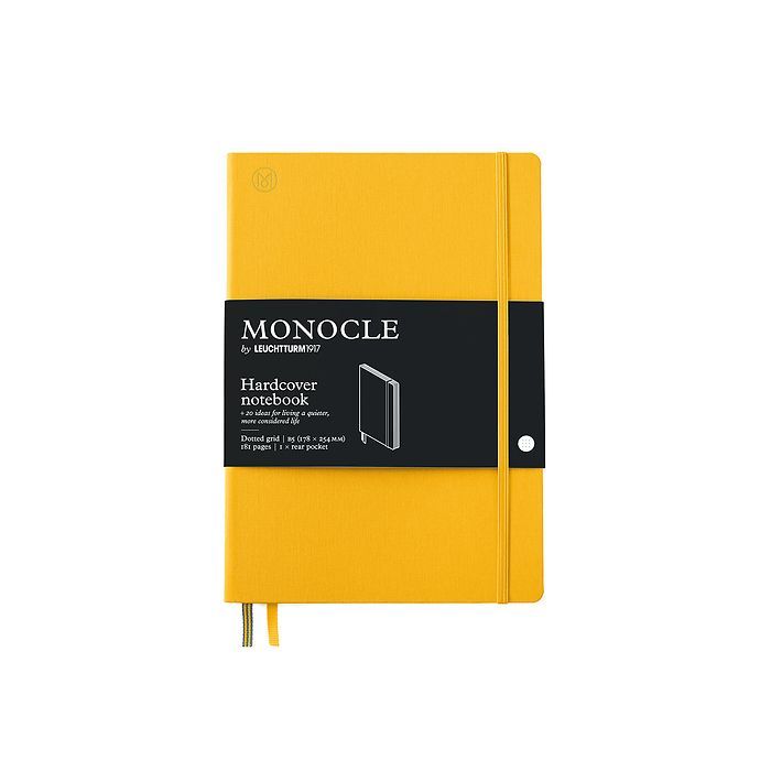 Leuchtturm1917 Monocle Serisi, Sert Kapak, 192 Numaralandırılmış Noktalı Sayfa, B5 (178 x 254 mm) - Sarı