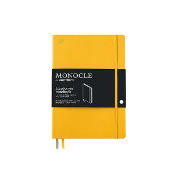 Leuchtturm1917 Monocle Serisi, Sert Kapak, 192 Numaralandırılmış Noktalı Sayfa, B5 (178 x 254 mm) - Sarı
