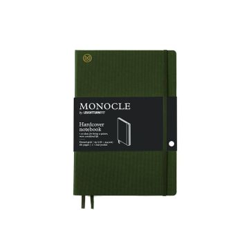 Leuchtturm1917 Monocle Serisi, Sert Kapak, 192 Numaralandırılmış Noktalı Sayfa, B5 (178 x 254 mm) - Zeytin Yeşili