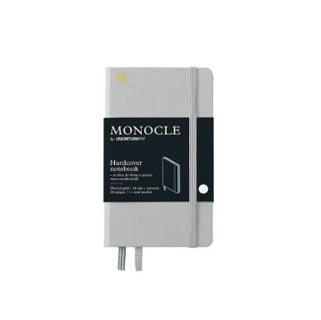 Leuchtturm1917 Monocle Serisi, Sert Kapak, 192 Numaralandırılmış Noktalı Sayfa, A6 (90 x 150 mm) - Açık Gri