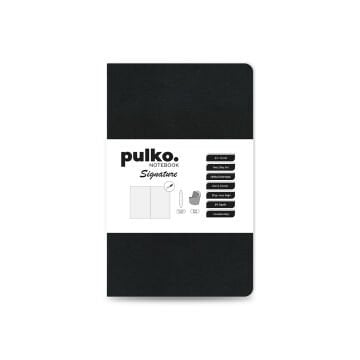PULKO Notebook Signature Not Defteri, Terzi Dikiş, 90gr. Ivory, Düz, (0750), 90x140mm / (64 Sayfa) - Siyah