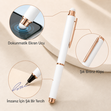 Your Writing Passion Pen Roller Kalem (Mavi Yazmaktadır), ppmk063, Beyaz