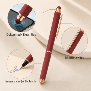 Your Writing Passion Pen Roller Kalem (Mavi Yazmaktadır), ppmk063, Bordo