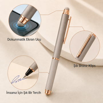 PULKO Promotion Ihr Schreibleidenschaft Pen Roller Stift (Schreibt Blau), ppmk063, Beige