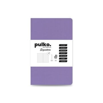 PULKO Notebook Signature Not Defteri, Terzi Dikiş, 90gr. Ivory, Düz, (0750), 90x140mm / (64 Sayfa) - Lila