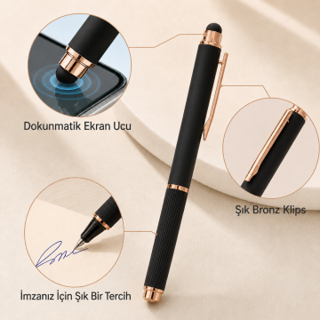 PULKO Promotion Your Writing Passion Pen Roller Stift (Schreibt in Blau), ppmk063, Schwarz