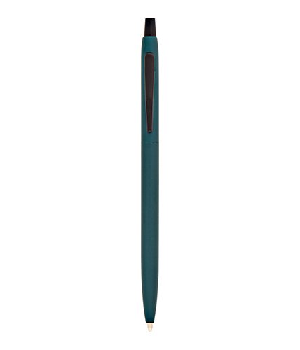 PULKO Promosyon Thin Touch Metal Kasa, Tükenmez Kalem, (Mavi Kartuşlu), Koyu Yeşil