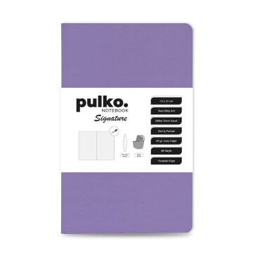 PULKO Notebook Signature Not Defteri, Terzi Dikiş, 90gr. Ivory, Düz, (0750), 130x210mm / (96 Sayfa) - Lila