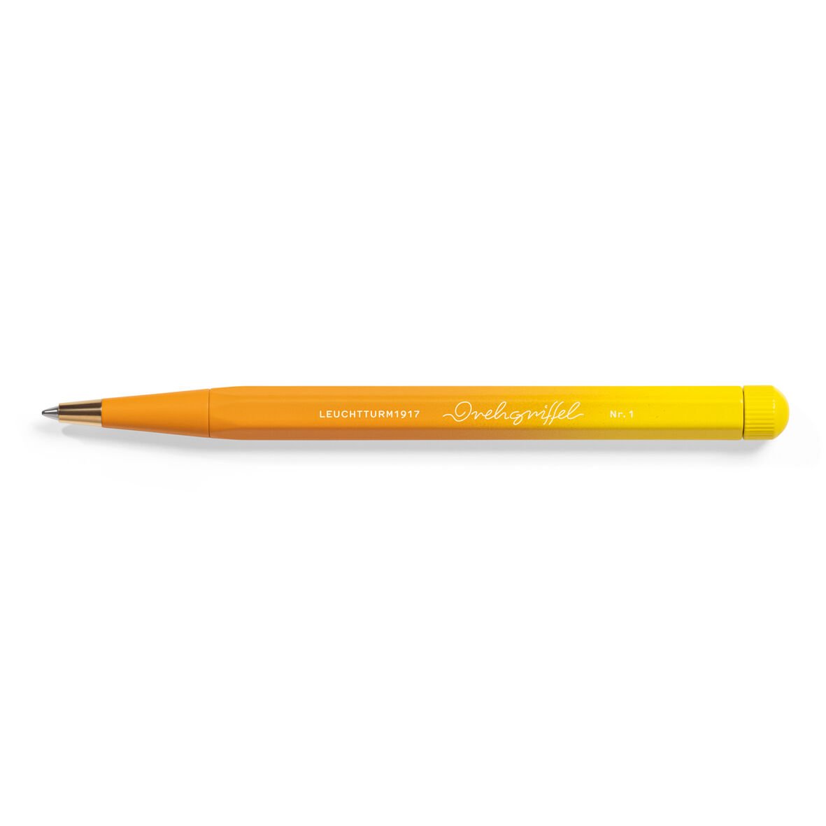 Leuchtturm1917 Gradient Limited Edition Serisi Drehgriffel Nr.1, Siyah Mürekkepli Tükenmez Kalem, Gündoğumu Sarı / Limon Sarı