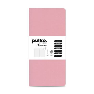 PULKO Notebook Signature Not Defteri, Terzi Dikiş, 90gr. Ivory, Düz, (0750), 90x190mm / (64 Sayfa) - Pudra