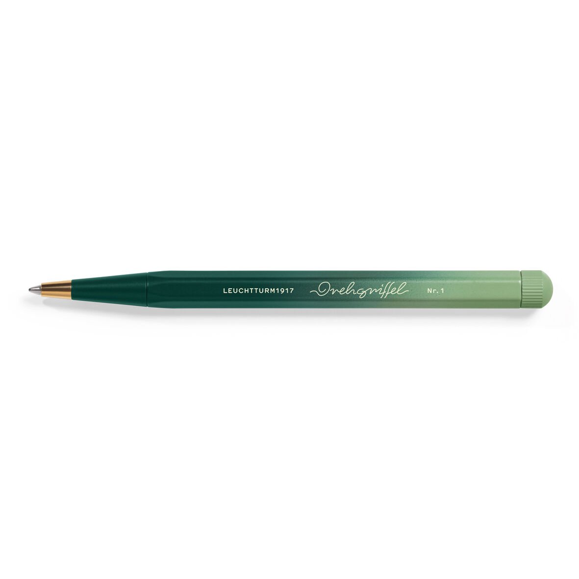 Leuchtturm1917 Gradient Limited Edition Serisi Drehgriffel Nr.1, Siyah Mürekkepli Tükenmez Kalem, Orman Yeşili / Ada Çayı