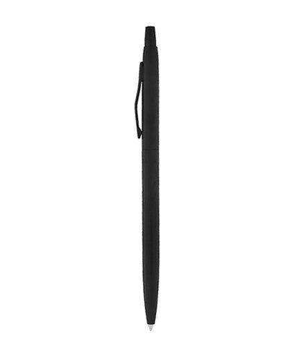 PULKO Promosyon Thin Touch Metal Kasa, Tükenmez Kalem, (Mavi Kartuşlu), Siyah