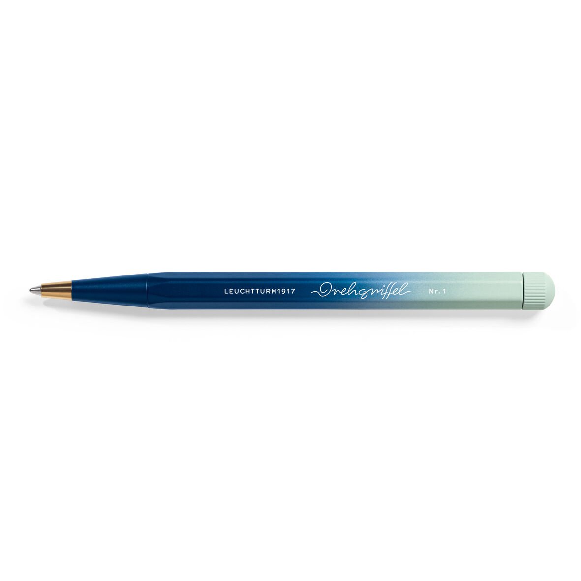 Leuchtturm1917 Gradient Limited Edition Serisi Drehgriffel Nr.1, Siyah Mürekkepli Tükenmez Kalem, Lacivert / Nane Yeşili