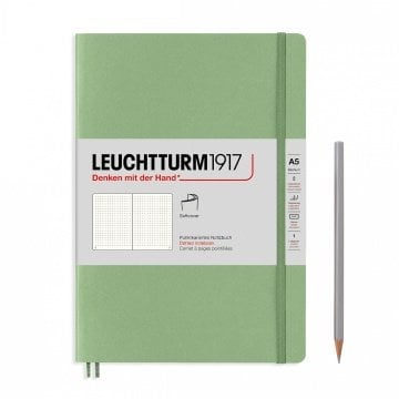 Leuchtturm1917 Not Defteri Orta Boy (A5), Pastel Tonlu Yumuşak Kapak, 123 Numaralandırılmış Sayfa, Ada Çayı - Noktalı