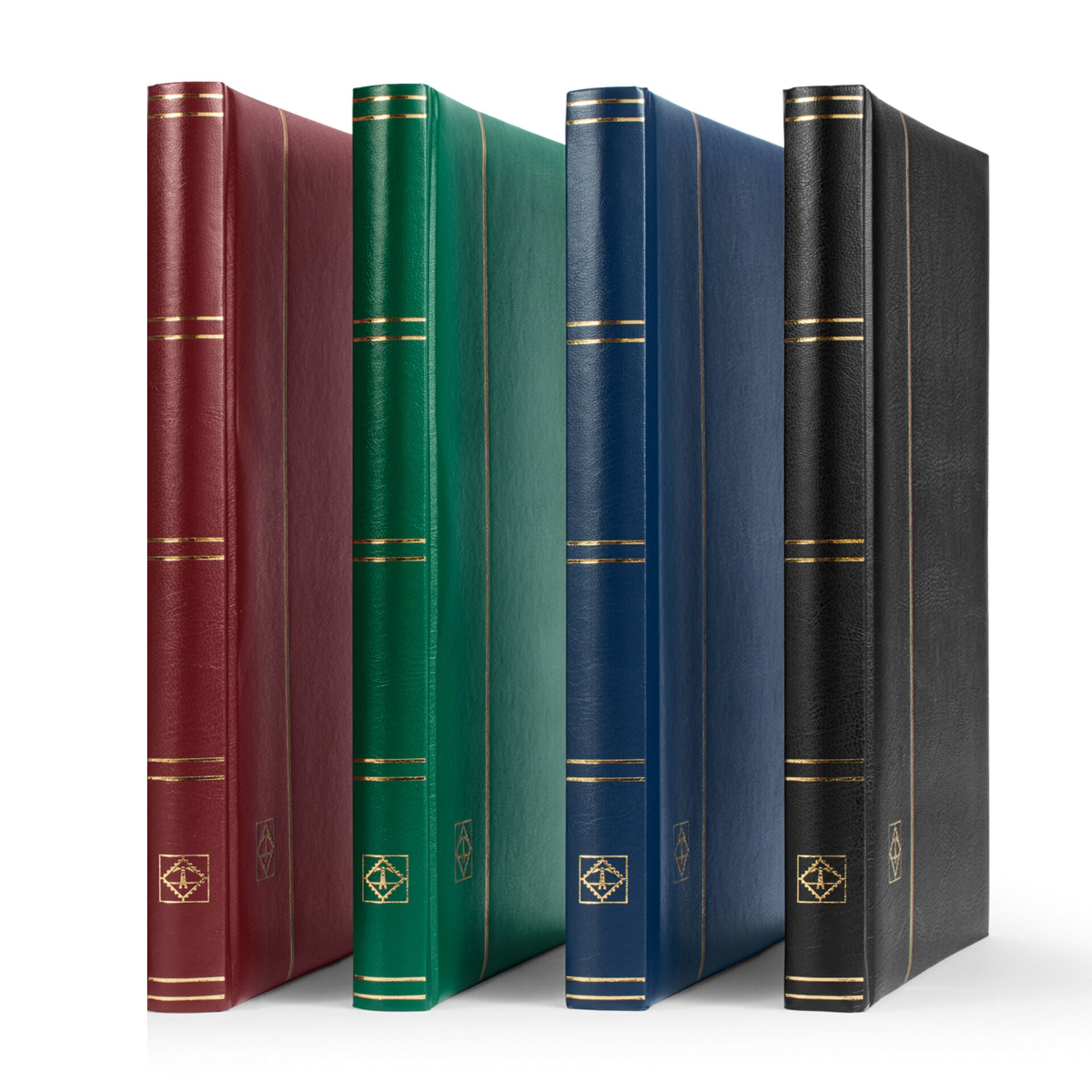 Leuchtturm Comfort Pul Defteri A4, 16 Yaprak, 32 Sayfa, Siyah Zemin, Dolgulu Kapak,
