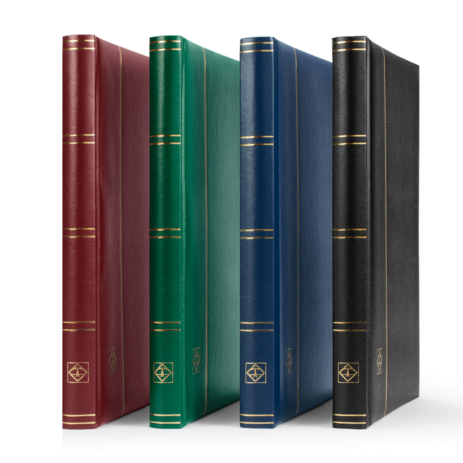 Leuchtturm Comfort Pul Defteri A4, 16 Yaprak, 32 Sayfa, Siyah Zemin, Dolgulu Kapak,