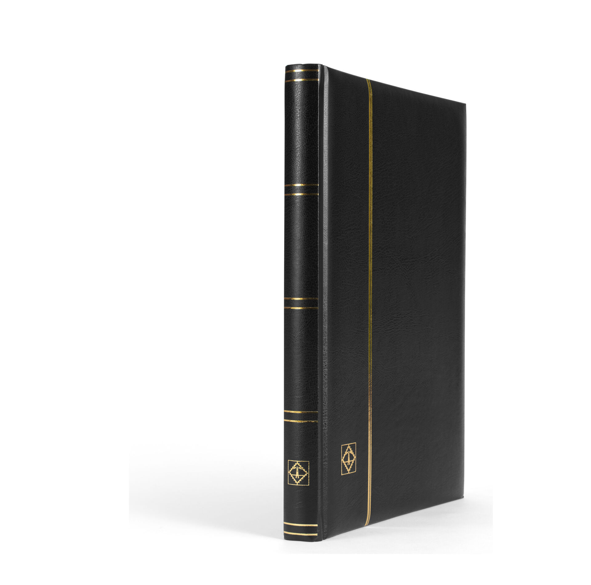 Leuchtturm Comfort Pul Defteri A4, 16 Yaprak, 32 Sayfa, Siyah Zemin, Dolgulu Kapak, Siyah