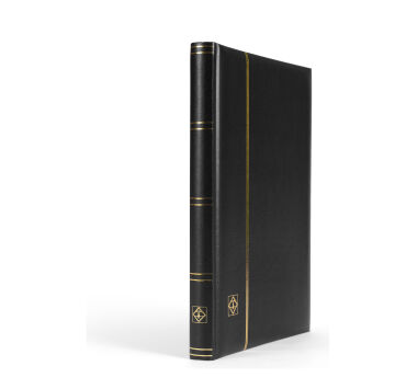 Leuchtturm Comfort Pul Defteri A4, 16 Yaprak, 32 Sayfa, Siyah Zemin, Dolgulu Kapak, Siyah