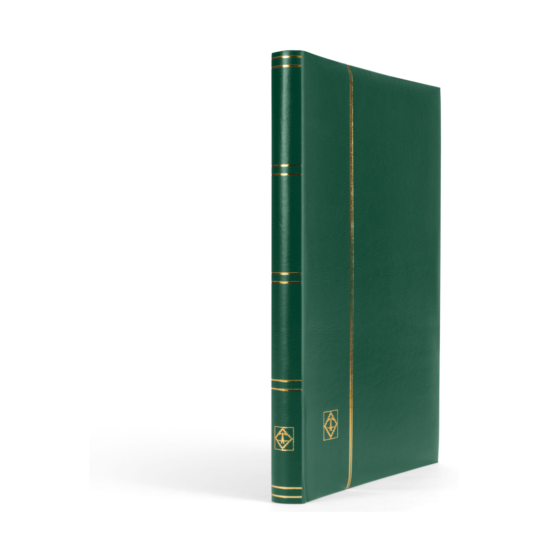 Leuchtturm Comfort Pul Defteri A4, 16 Yaprak, 32 Sayfa, Siyah Zemin, Dolgulu Kapak, Koyu Yeşil