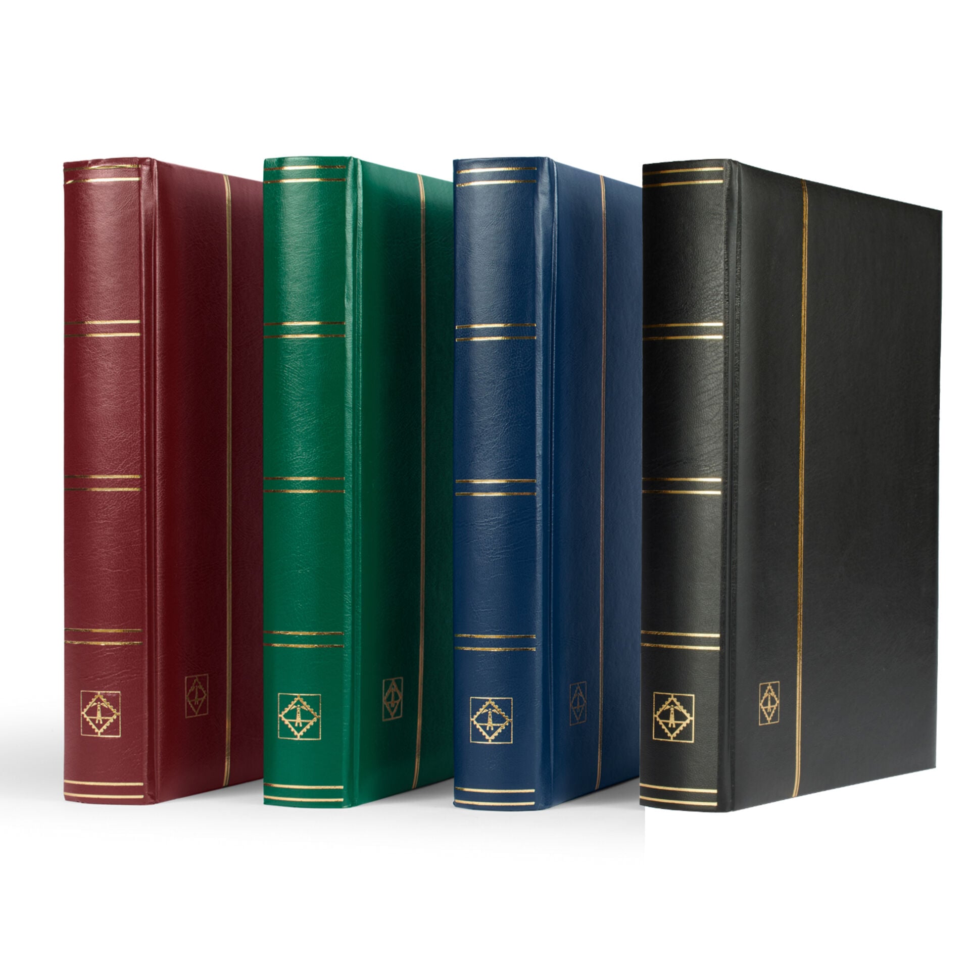 Leuchtturm Comfort Pul Defteri A4, 32 Yaprak, 64 Sayfa, Siyah Zemin, Dolgulu Kapak,