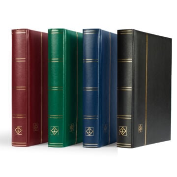 Leuchtturm Comfort Pul Defteri A4, 32 Yaprak, 64 Sayfa, Siyah Zemin, Dolgulu Kapak,