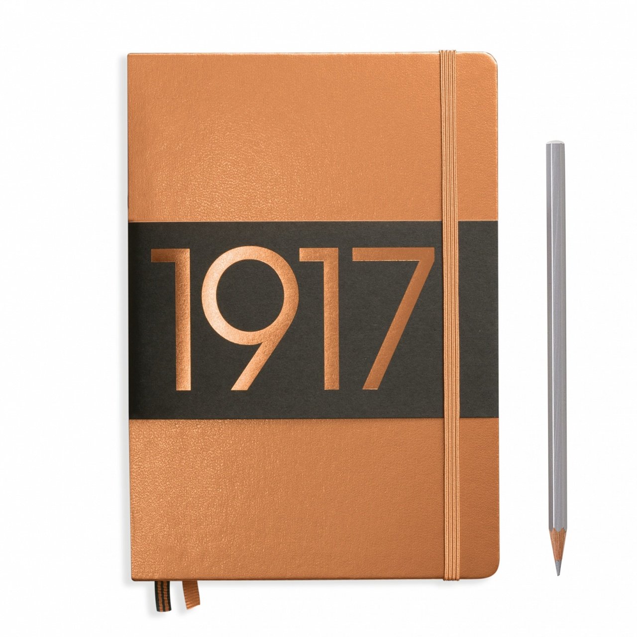 Leuchtturm1917 Orta Boy (A5) METALİK (Özel Seri) Not Defteri, Sert Kapak, Düz - Bakır