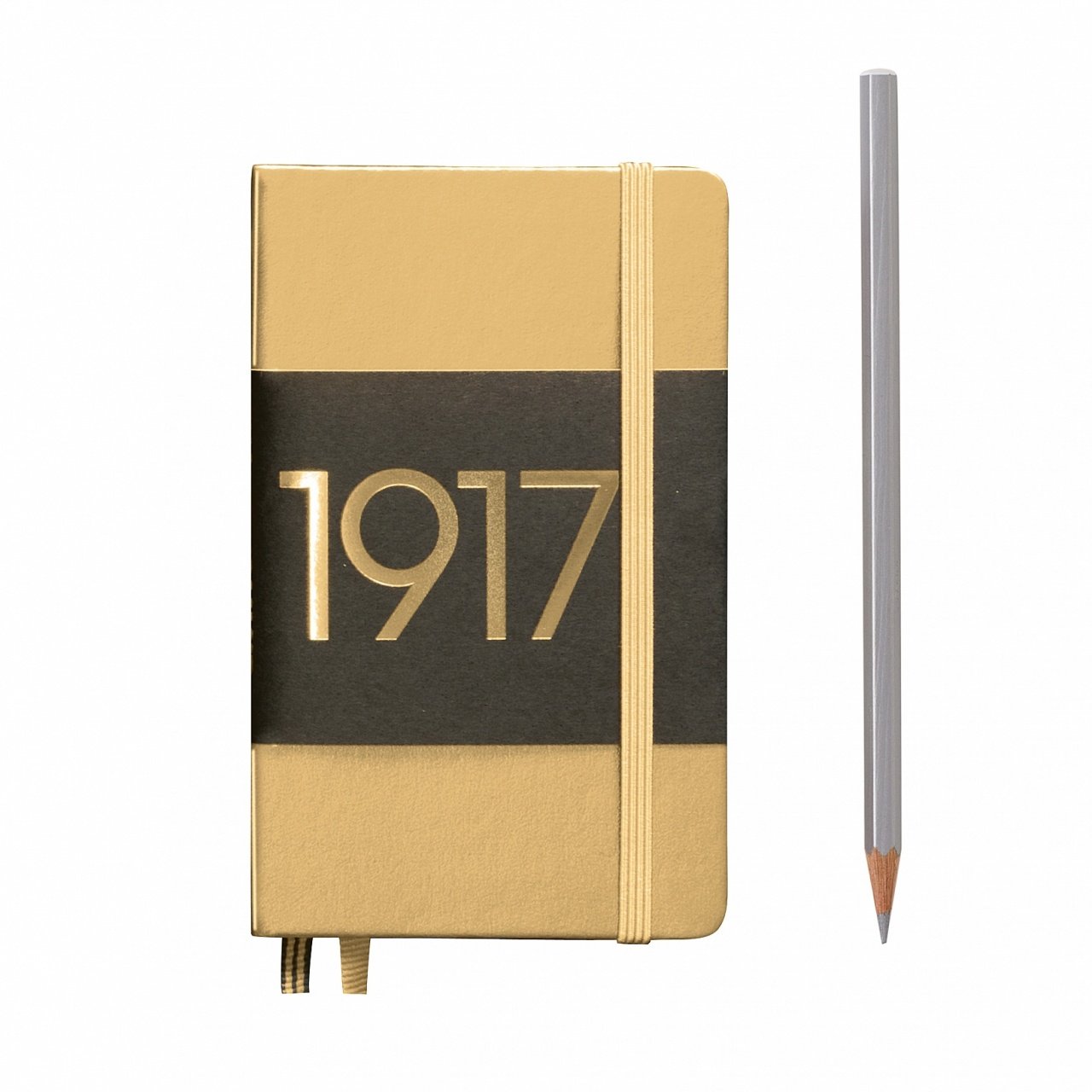 Leuchtturm1917 Cep Boy (A6) METALİK (Özel Seri) Not Defteri, Sert Kapak, Çizgili - Altın Sarısı