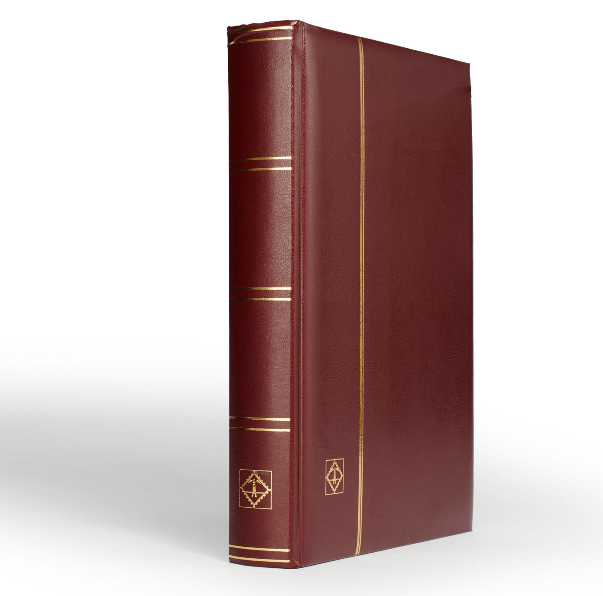 Leuchtturm Comfort Pul Defteri A4, 32 Yaprak, 64 Sayfa, Siyah Zemin, Dolgulu Kapak, Bordo
