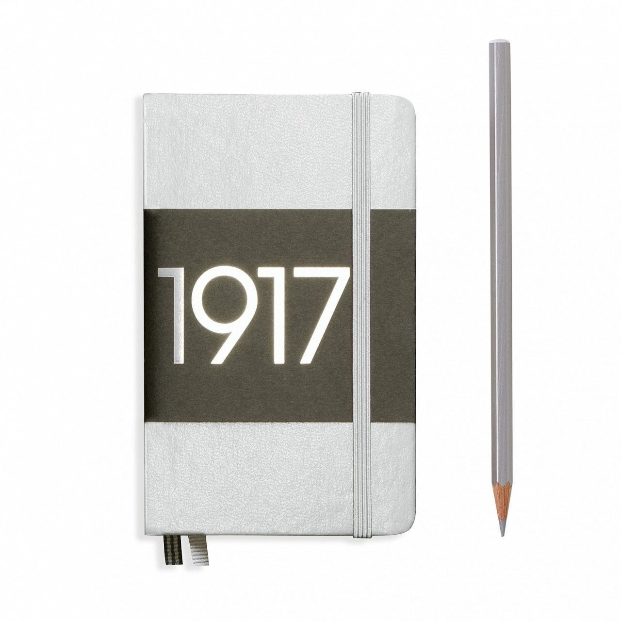 Leuchtturm1917 Cep Boy (A6) METALİK (Özel Seri) Not Defteri, Sert Kapak, Çizgili - Gümüş Gri