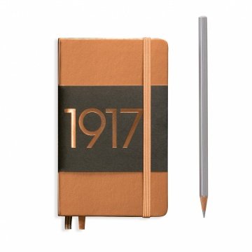 Leuchtturm1917 Cep Boy (A6) METALİK (Özel Seri) Not Defteri, Sert Kapak, Noktalı - Bakır
