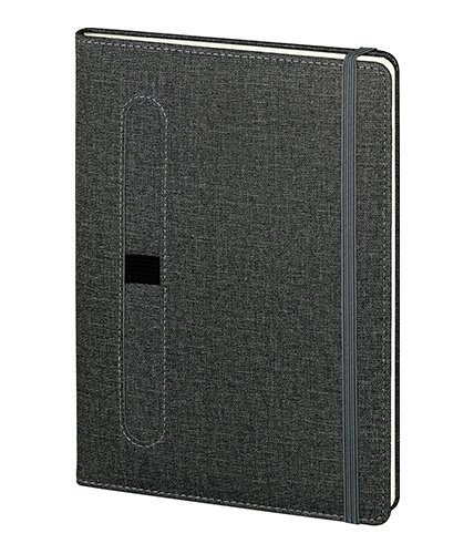 PULKO Notebook Not Defteri, (15x21cm), Termo Deri, Sert Kapak, 224 Sayfa, Çizgili, 002, Siyah