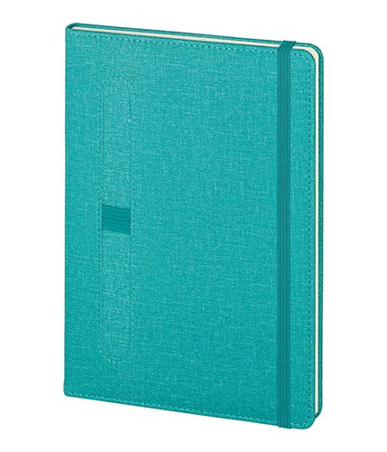 PULKO Notebook Not Defteri, (15x21cm), Termo Deri, Sert Kapak, 224 Sayfa, Çizgili, 002, Turkuaz