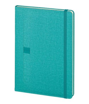 PULKO Notebook Not Defteri, (15x21cm), Termo Deri, Sert Kapak, 224 Sayfa, Çizgili, 002, Turkuaz