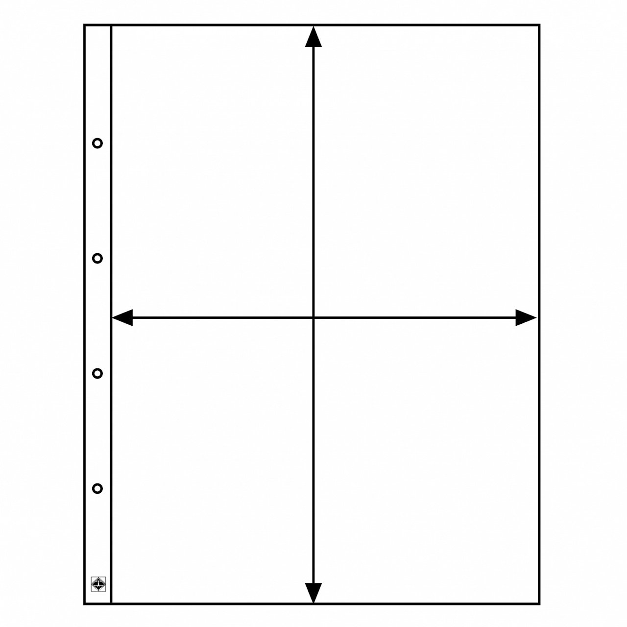 Leuchtturm KANZLEI Yapraklar, 1C (Şeffaf Zemin) - 330 x 420 mm
